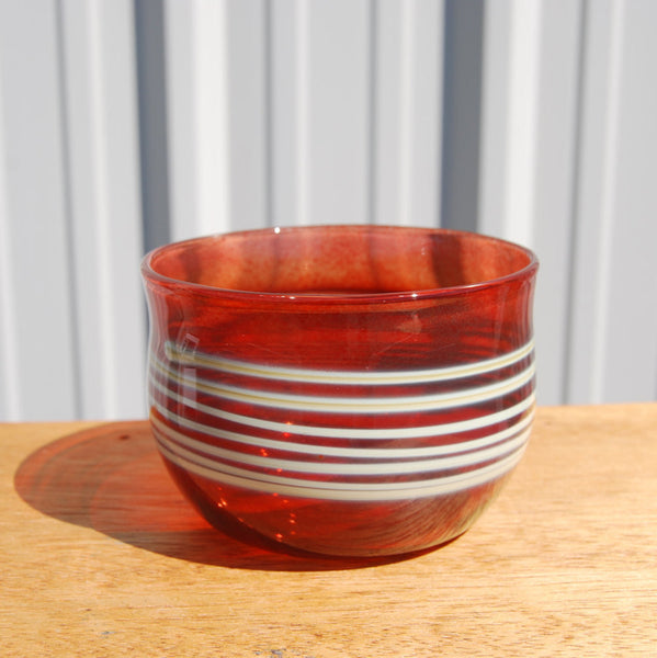 Handblown Red Glass Bowl