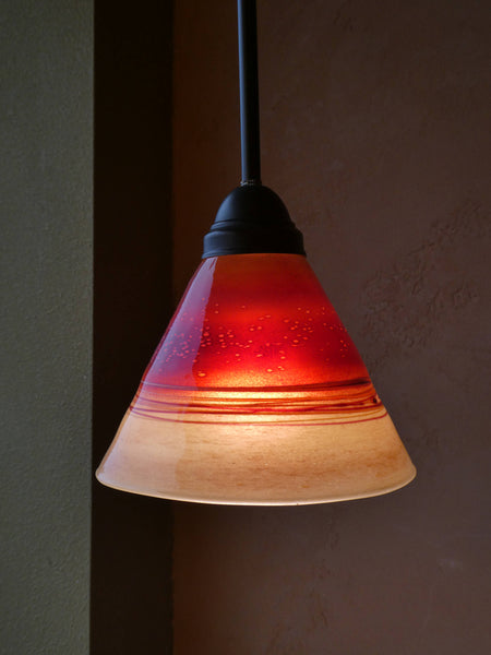 Handblown Red Glass Pendant Lights