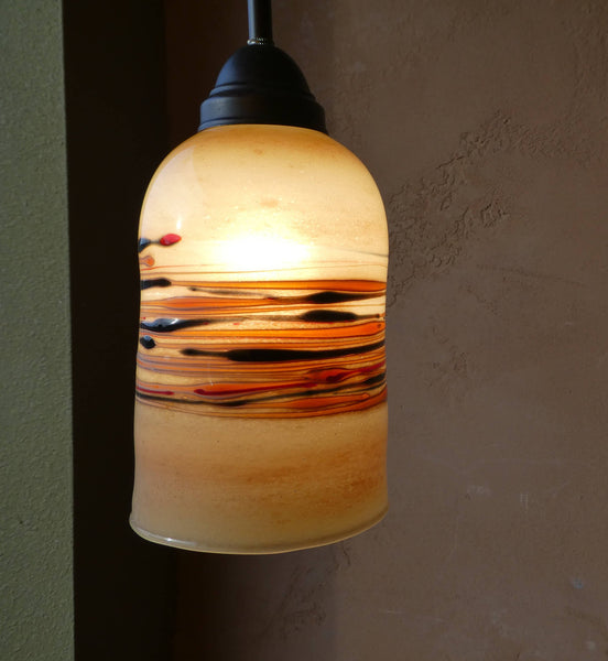 Handblown Light Amber Glass Pendant Lights