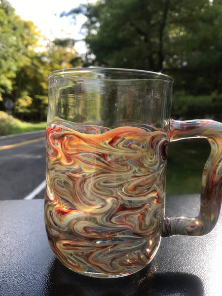 Handblown Glass Beer Stein or XL Coffee Mug