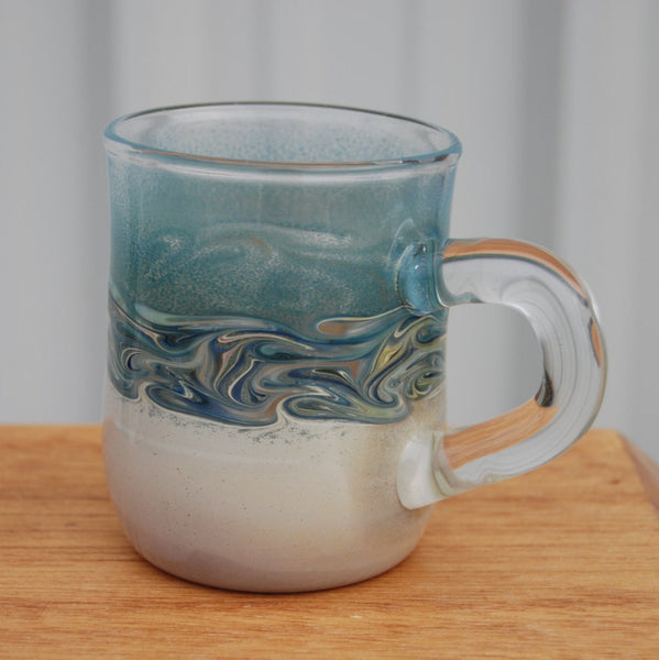 Handblown Aqua Glass Mug or Tea Cup – Mirador Glass