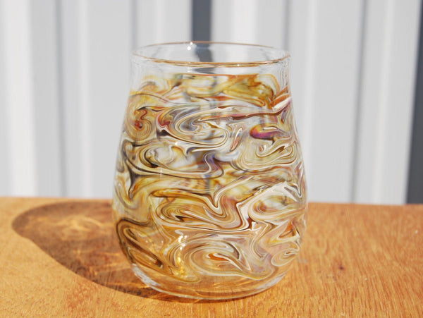 Handblown Stemless Wine Glasses In Many Colors – Mirador Glass