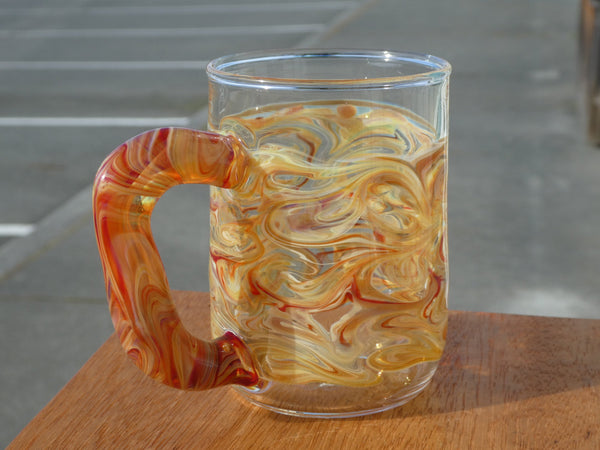 Handblown Glass Mug Large Red – Mirador Glass