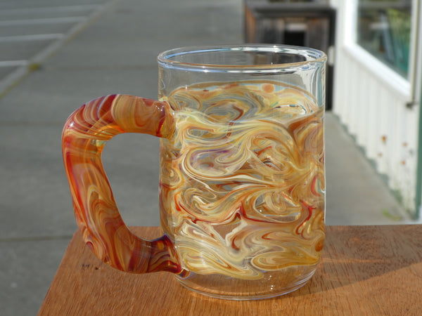 Handblown Glass Mug Large Red – Mirador Glass
